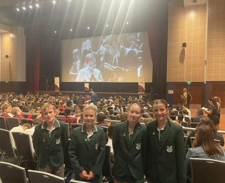 Four schools leaders at the GRIP leadership day.